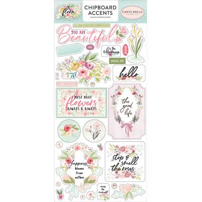 Carta Bella Flora No.3 Stickerbogen - Chipboard Accents